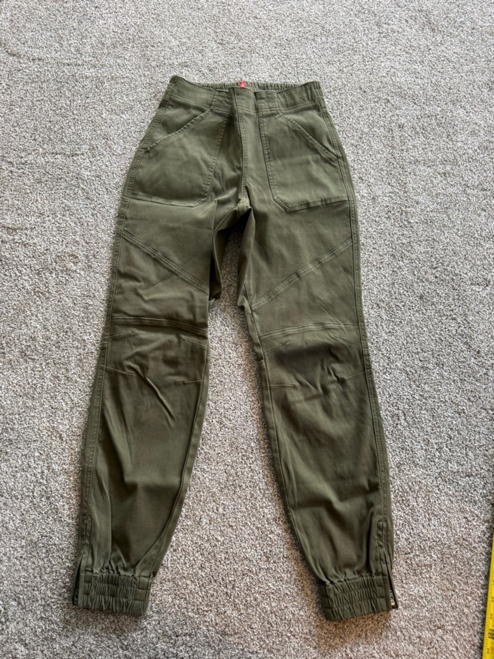 SPANX Olive Green High-Waist Utility Jogger Jeans
